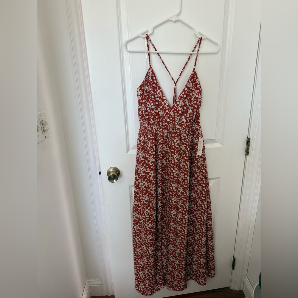 Floral Red Maxi Dress